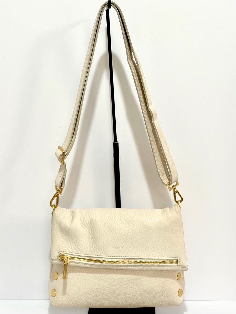 Hammitt VIP Medium Crossbody In Calla Lily White/Brushed Gold EUC